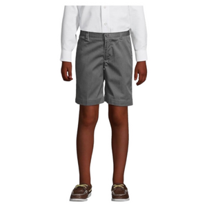Lands’ End boys uniform shorts size 16 gray chino LIKE NEW